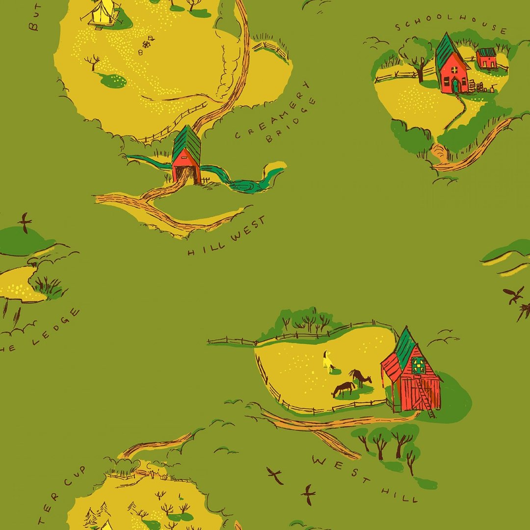 "Westhill" Landkarte olivgrün